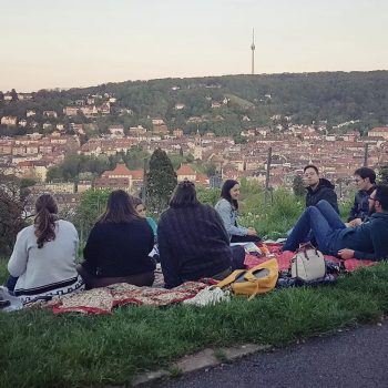 Chor-Picknick auf der Karlshöhe in Stuttgart